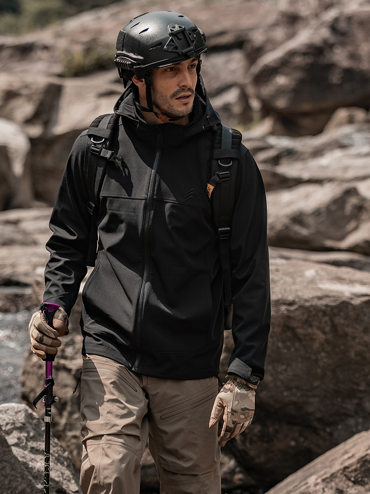 Eagle Claw Action Outdoor Soft Shell Submachine Clothing Thickened Grip Suede Jacket Male Autumn Winter Blouse Jacket Windproof Waterproof