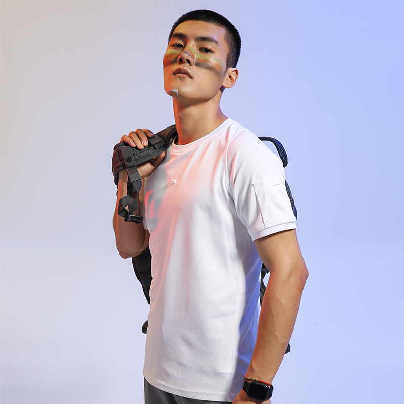 Eagle claw action speed dry T-shirt male short sleeve summer outdoor elastic breathable COOLMAX quick dry round collar tactical T-shirt
