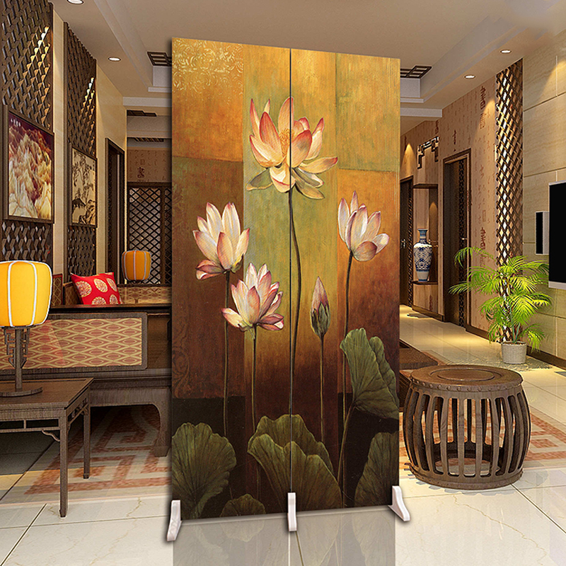 Chinese screen partition living room folding mobile bedroom blocking home 2 small house porch double-sided office