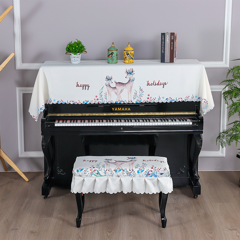 New Nordic Wind printed Piano cover Cartoon Piano Hood Han Style Electronic Violin Dust Cover