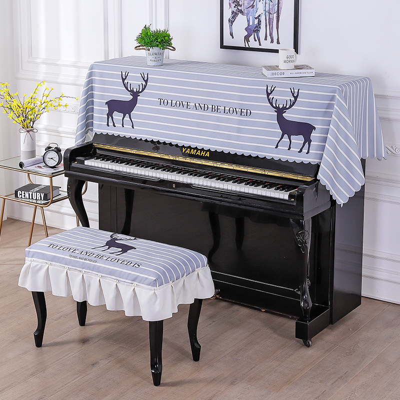 Nordic piano cover towels Piano cover Summer piano Dust cover Universal style electronic organ Beatle Piano cover-Taobao
