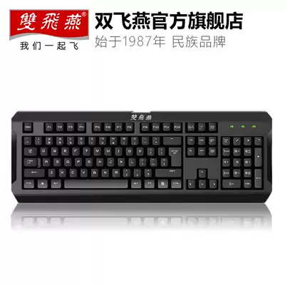 Shuangfeiyan K-100 USB waterproof keyboard wired office games home laptop desktop computer Universal