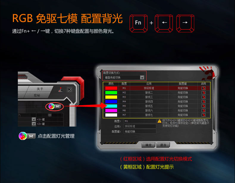 双飞燕 血手幽灵B810R 炫彩背光游戏键盘有线机械键盘RGB彩光键盘