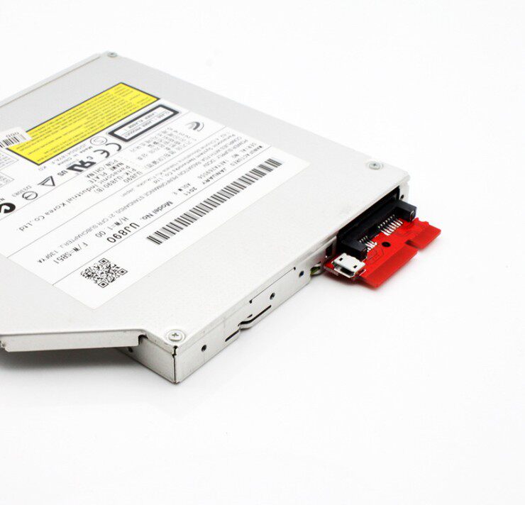 USB easy-to-drive notebook PC optical disc machine special SATA switching wire external optical disc machine box swivel SATA 7 6P adapter