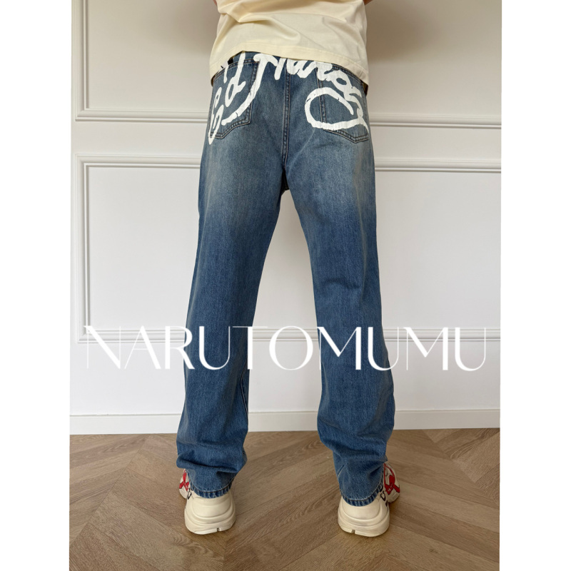Ed Hardy Classic Logo Denim Straight-Leg Pants for Men, Global Purchase, 26 Autumn 05 Ed Hardy Classic Logo Denim Straight-Leg Pants for Men, Global Purchase, 26 Autumn 05