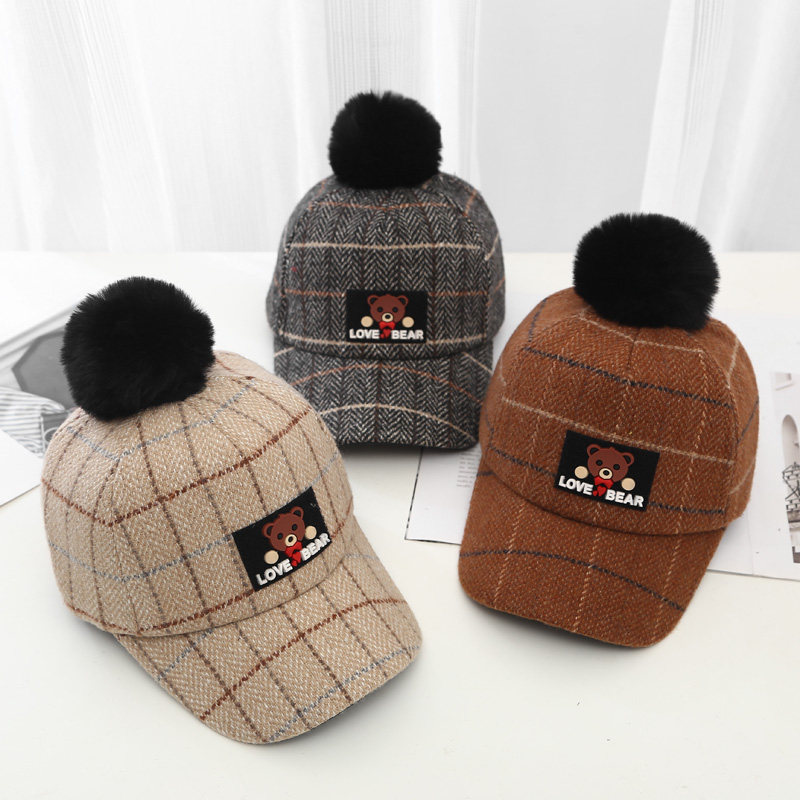 Girls hats, children's peaked caps, autumn and winter fashion, male baby baseball caps, Korean version, trendy spring and autumn all-match kid hats