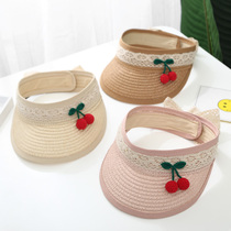 Baby hat summer thin sunscreen hat cute super cute girl sun hat baby sun hat child empty top hat