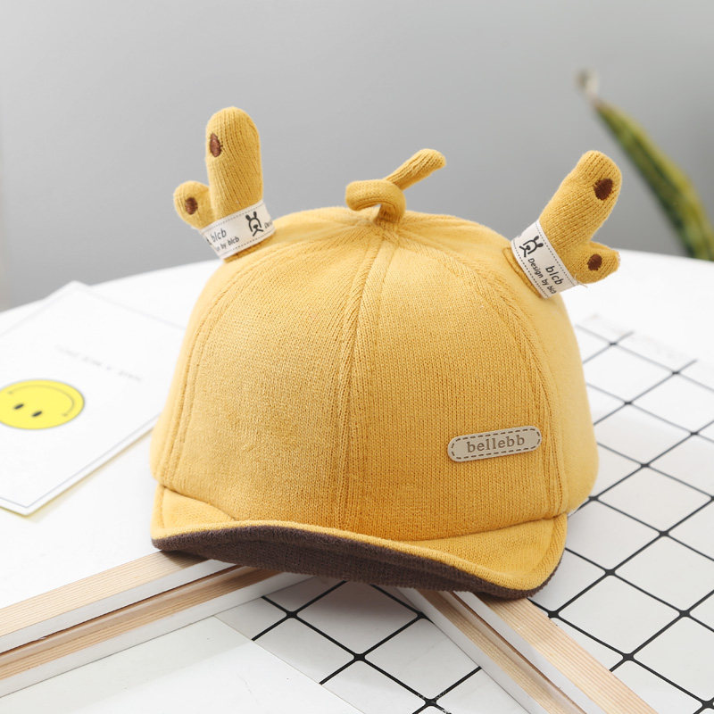 Baby hat spring and autumn thin section cute super cute boy's peaked cap short brim female baby sun hat autumn and winter infants and young children