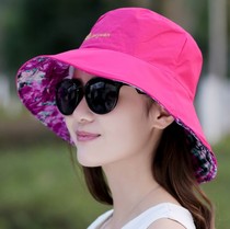 2019 new Korean version of the tide spring summer womens sun hat outdoor sunscreen with steel rim shade foldable cloth hat