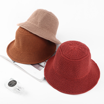 Japanese woven breathable thin chic fishermans hat female summer small fresh sun sun hat Korean version of Joker Sun hat