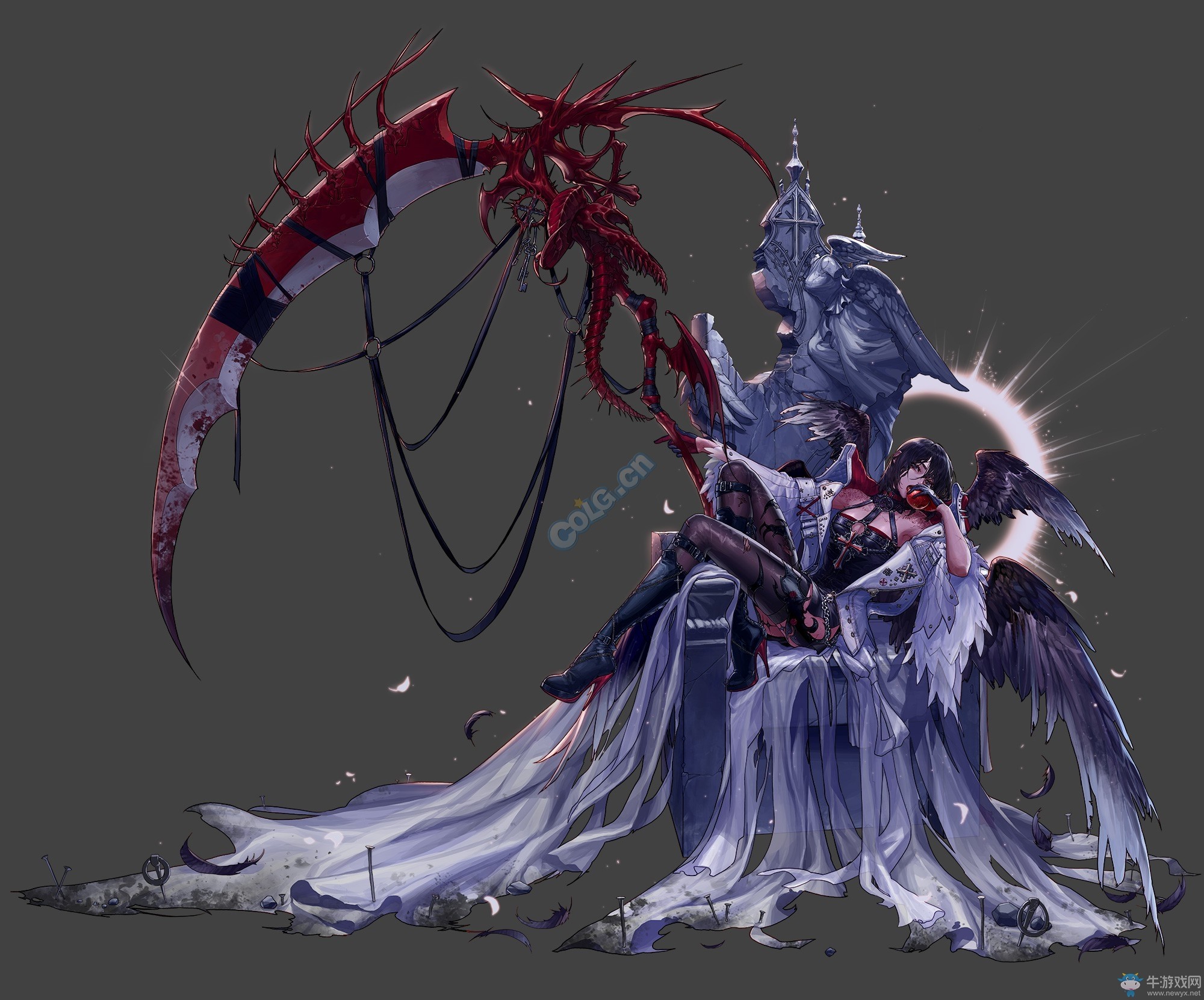 `血骑士cos`DNF地下城与勇士cos道具武器镰刀圣职诱魔者四姨,这波我必须安利!_DNF_淘宝游戏网