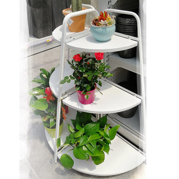 ດອກ pots stand Xinduo iron corner flower stand balcony indoor iron potted plant storage ຂາຕັ້ງດອກໄມ້ຂະຫນາດນ້ອຍ