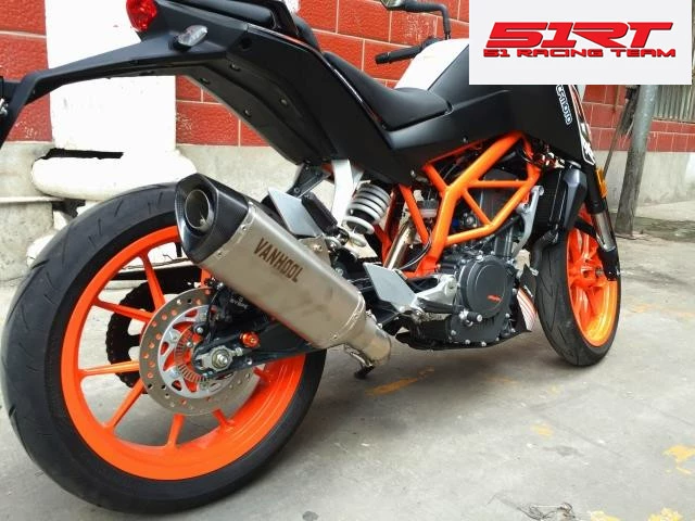 Chính hãng Wanhu KTM DUKE200 390 ống xả hình lục giác lớn bề mặt mờ bằng sợi carbon miệng ống xả Scorpio - Ống xả xe máy