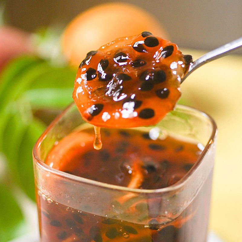 Peach fruit lemon honey tea handmade homemade water jam combination can be stored at room temperature