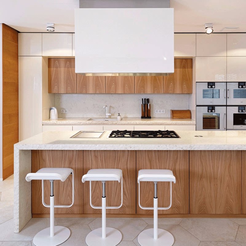 Italian plate white Zhongdao Taiwan Open Kitchen Nordic overall custom kitchen cabinet minimally arbitrary size customization