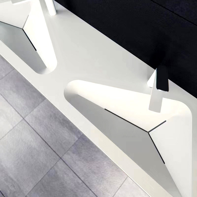 Imported DuPonglia artificial stone one-way bathroom full-solid wooden cabinet combined sanitary wash basin wash custom