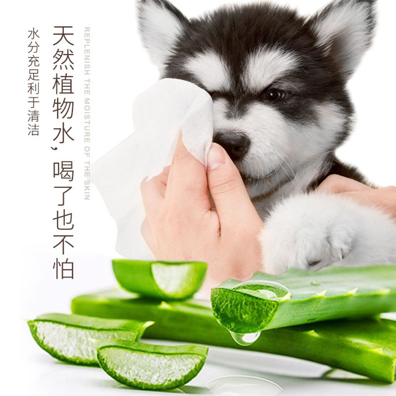 Pet wipes cats to tear mark wet tissue disinfecting antibacterial puppy dog special cleaning supplies