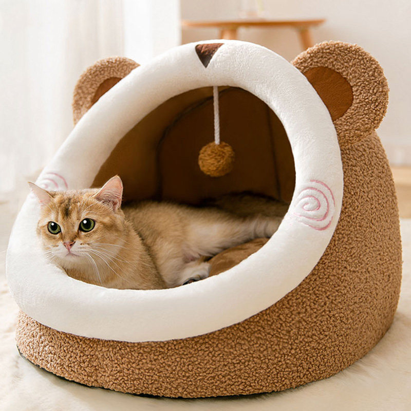Cat litter four seasons universal cat house semi-enclosed cat bed villa summer cool litter removable and washable kennel winter pet supplies