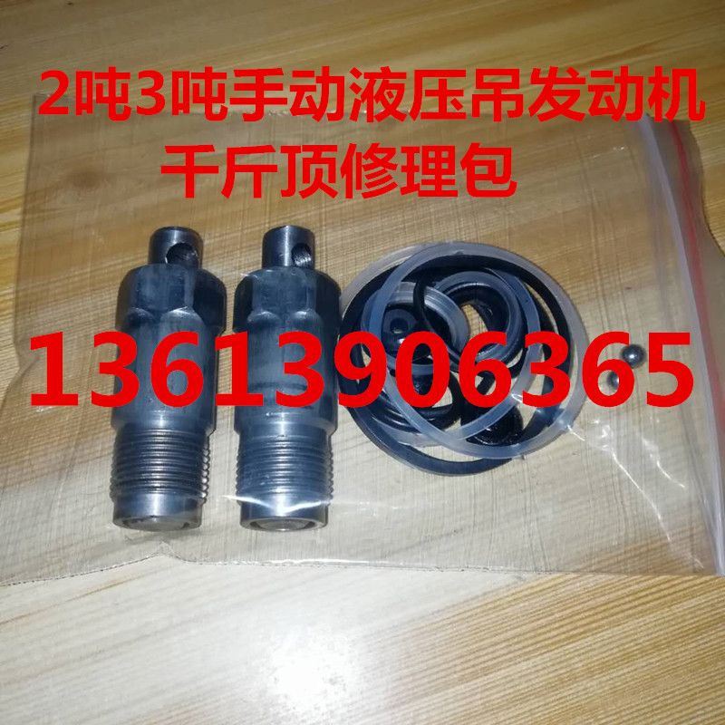 2T3T car small hanger manual hydraulic crane hanger hanger engine jack oil pump plunger repair bag