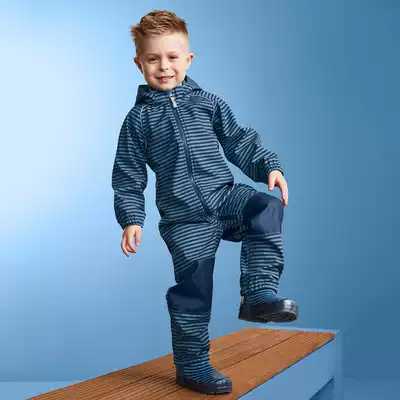 Nordic brand environmental protection harmless children's one-piece raincoat puimitation leather breathable men and women children Foreign Trade original list