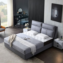 Technology cloth bed double bed master bedroom 2022 new light luxury cloth bed modern minimalist soft package high-end solid wood