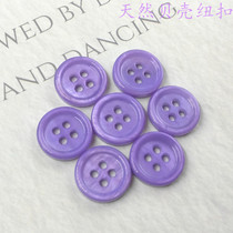 Real Shell Button Violet 4 Eyes Thin Edge Round Button Natural Shell Button Shirt Cardigan Button