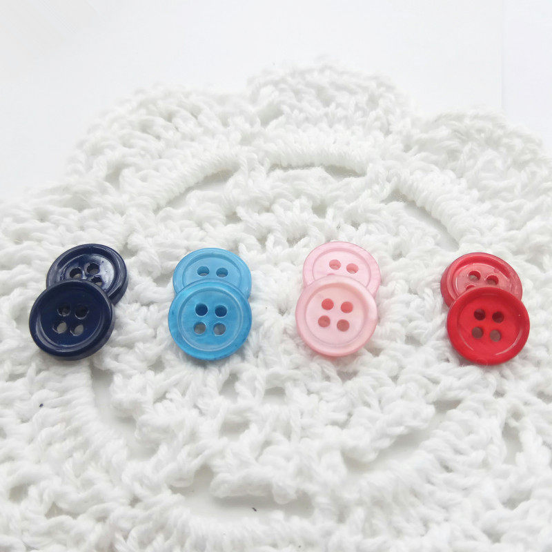 Red Navy Blue Blue Pink Shell Buttons Real Shell Buttons Four Eye Thin Edge Buttons Shirt Shirt Neckline