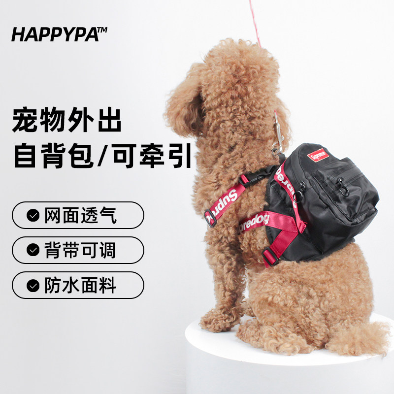 Pet Tide Outsourcing Dog Backpack Teddy Fa Dou Golden Hair Backpack Backpack