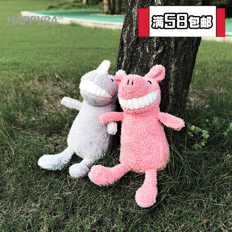 happypa dog toy pet companion doll teddy law sleeping companion small and medium dog plush toy