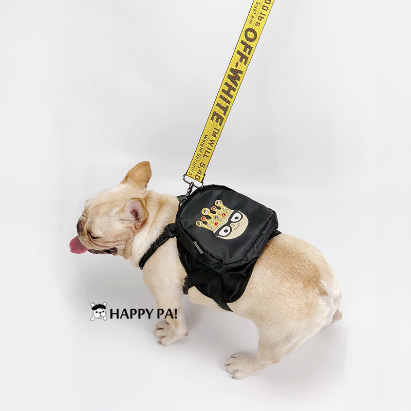 Pet tide brand dog self-backpack chest and back traction method Teddy dog ​​schoolbag large and medium-sized dogs go out backpack