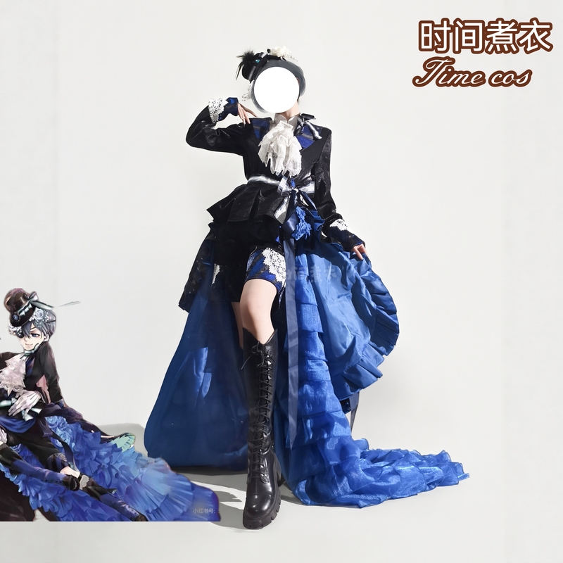 [in Stock] Time Cooks Clothes Black Butler Pochi Kyoto Night Feast Cosplay Costume Role Play Performance Outfit