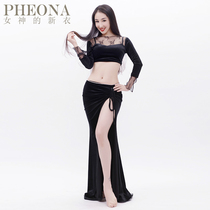 Goddesss new clothes 2020 new belly dance practice clothes adult performance clothes autumn and winter velvet long suit X93