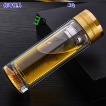 Thickened double-layer glass large-capacity insulated water Cup male and female household portable tea cup car office Cup