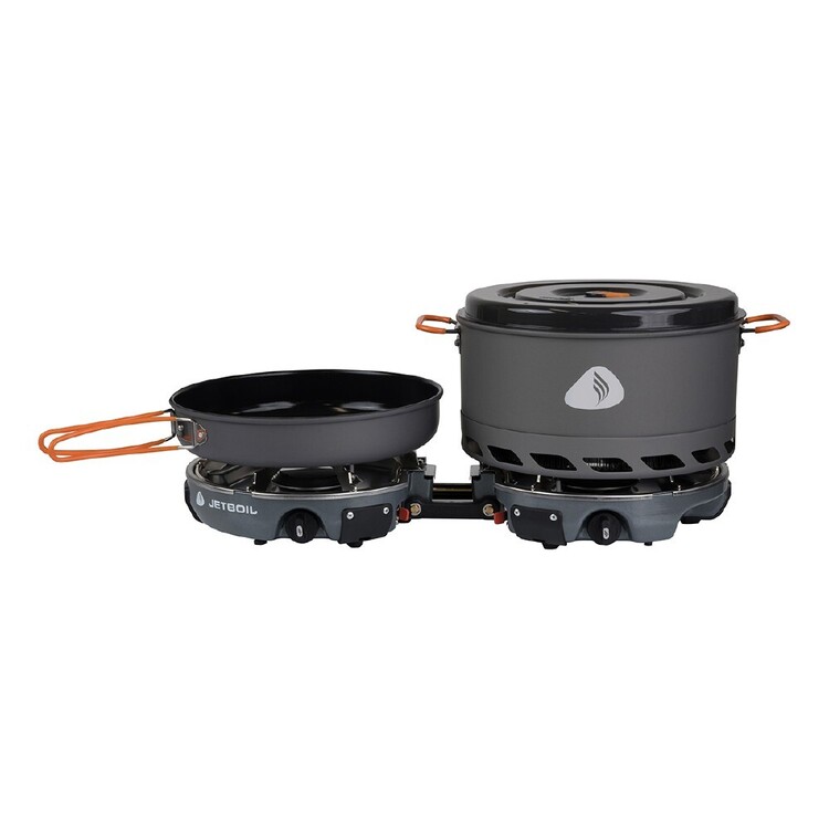 JETBOIL GENESIS便携式可折叠户外双头炉灶+配套厨具，大火力！