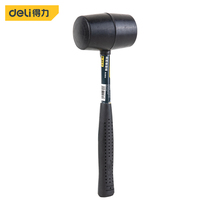 Deli 120 160 240Z steel pipe handle rubber hammer Tile installation hammer Explosion-proof rubber hammer rebound hammer hammer