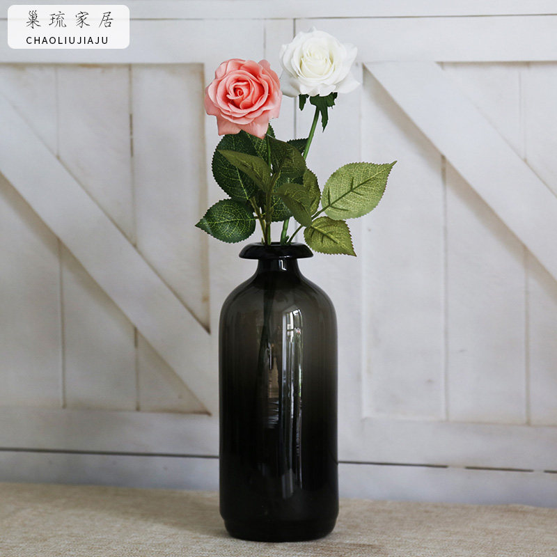 Minimalist modern vase swing piece Glazed Like Board Room Soft-mounted Home Decoration Suit Living Room Creative Florist Craft Gift Pendulum