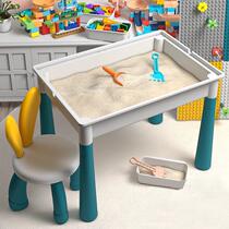 Space sand special table building block table childrens multi-functional toy table boys and girls puzzle assembly table large particles
