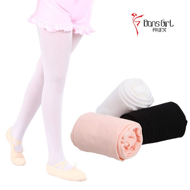 Danshige Dance Socks Kidsren's Professional Practice Socks Ballet Grade Examination Socks Velvet White Pantyhose Anti-Shedding