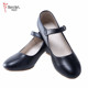 Danshige Teacher's Representative Shoes, National Standard Modern Mid-Heel Ethnic Dance Shoes for Women, Black Classical Dance Shoes, Xinjiang Dance