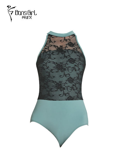 Danshige's New Ballet Performance Costume, Gymnastics High-Cut Lace Mesh Female Teacher Practice Clothes, Body Shaping Yoga Clothes