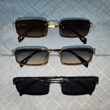 Брендовые ретро модные трендовые солнцезащитные очки в стиле хип-хоп подходит для мужчин и женщин на солнечной энергии, европейский стиль, градиент