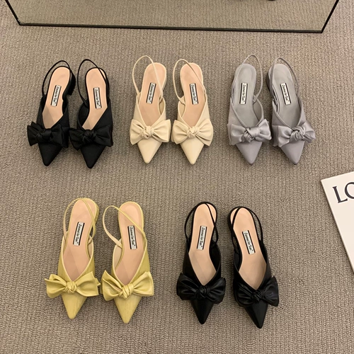 Сумка, сандалии, обувь, летние туфли с заостренным носом, французский стиль, коллекция 2022