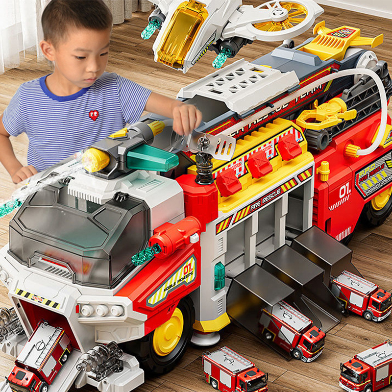 Fire Truck Toy Large Size Boys' Car Waggling Children's Engineering Fleet Boys' Children's Day Gift Birthday Present