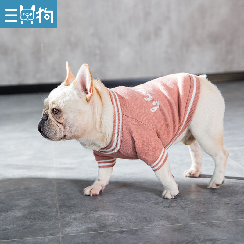 French fighting tide brand clothes pug bullfighting sweater knitting Yingdou starling spring dress puppy dog ​​pet French cow spring and autumn dress