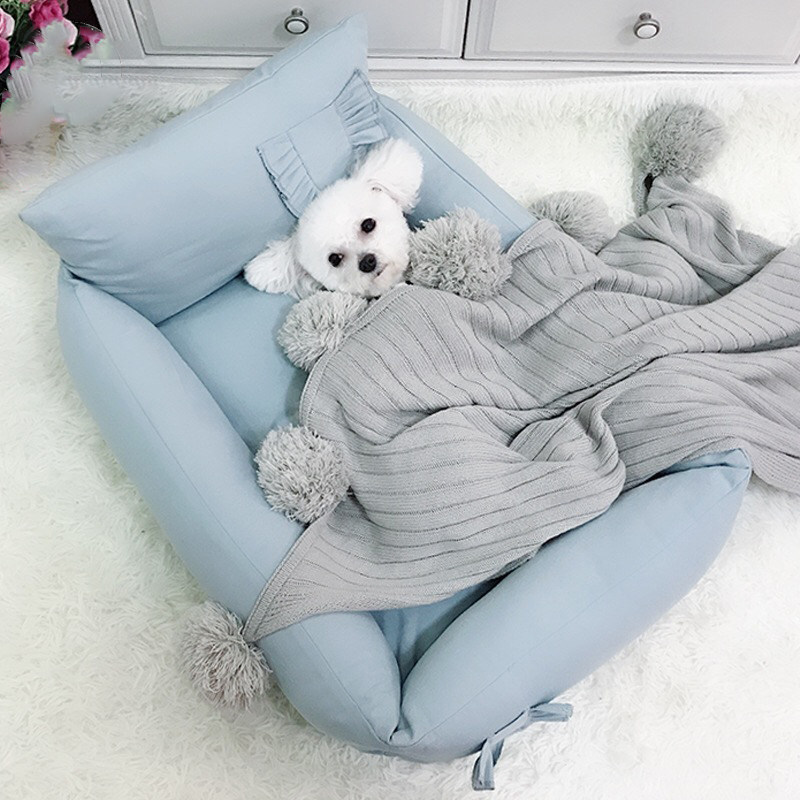 Net Red Pooch Nest Pet Nest Cat Teddy Bibi Bears All Season Universal Warm And Cute Princess Nest Cushions Can Be Torn Apart