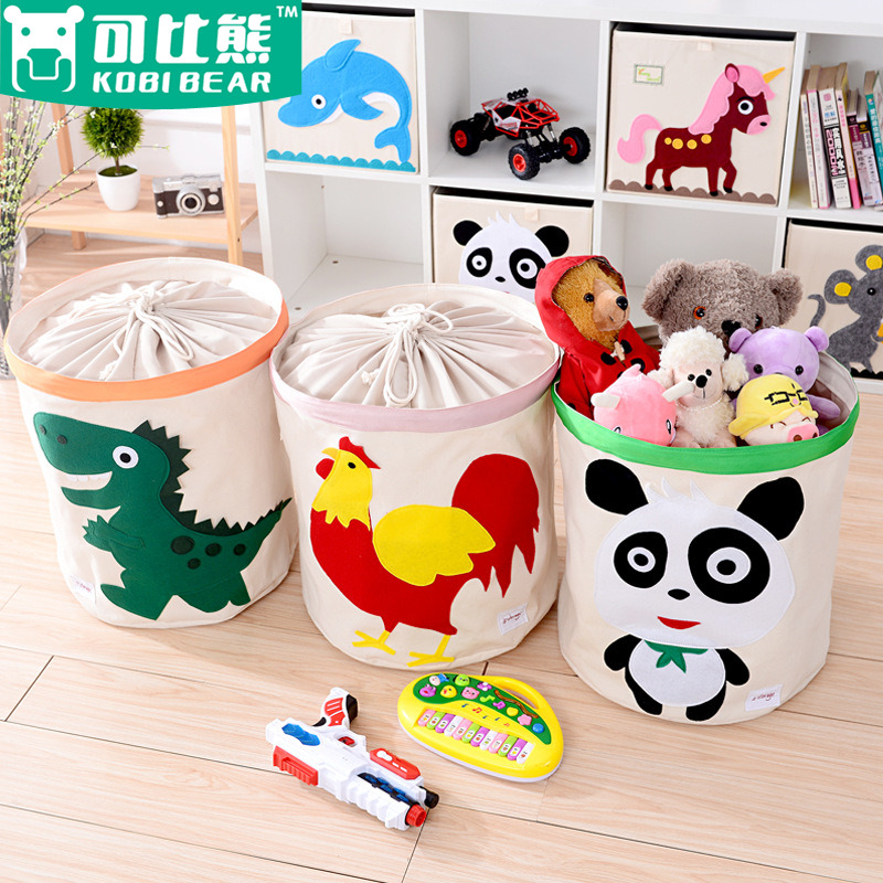 Children's toy storage box with lid Large waterproof finishing storage box washable storage bucket Dirty laundry basket storage box
