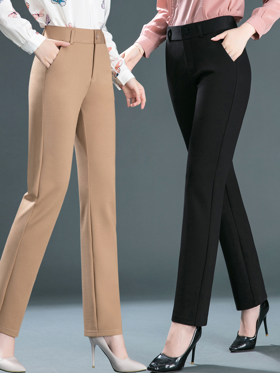 Autumn middle-aged women's pants straight pants women's loose straight large size casual pants pants middle-aged mother pants spring and autumn