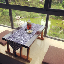 Tatami small table floating window small coffee table Japanese Zen home eating Kang table low table home solid wood Kang