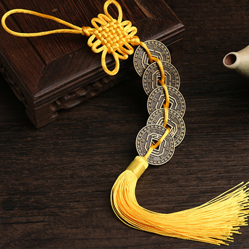 Five Emperors Qianzhen House Pendant Taoist Seven Stars Ancestral Energy Money Car Trailer Hanging Home Car Rearview Mirror Interior