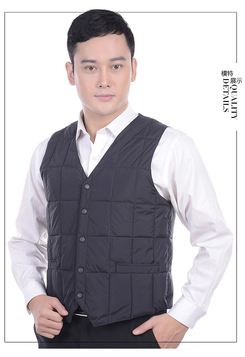 Mùa thu và mùa đông tuổi trung niên xuống áo vest nam ao ba lo nam